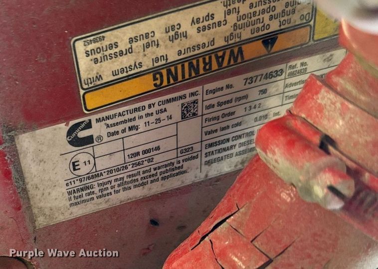 image for item EM3577 2016 Doosan P425 HP375 air compressor