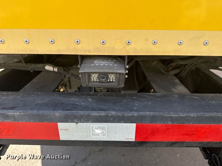 image for item EN6001 2010 Hino 268 flatbed truck with crash attenuator