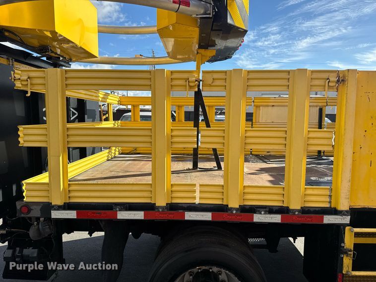 image for item EN6001 2010 Hino 268 flatbed truck with crash attenuator