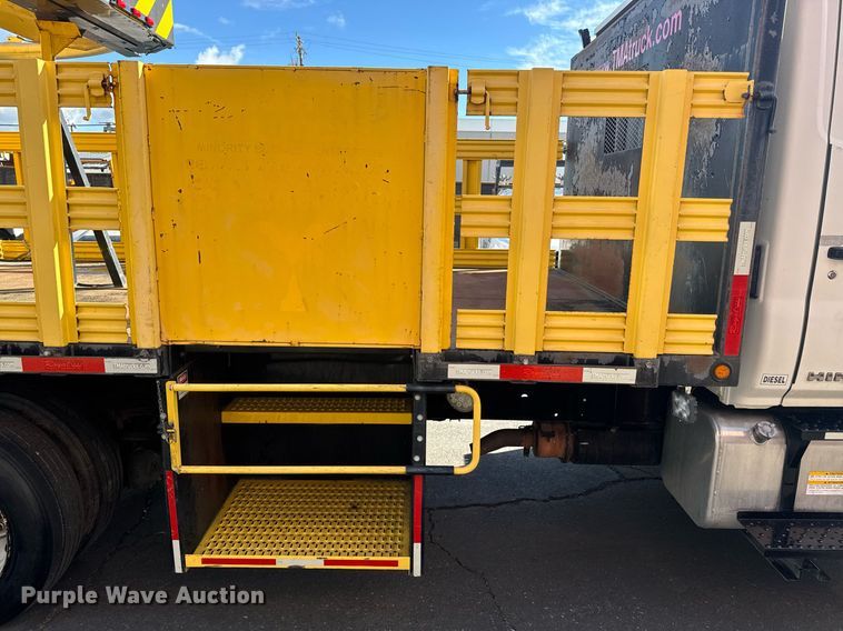 image for item EN6001 2010 Hino 268 flatbed truck with crash attenuator