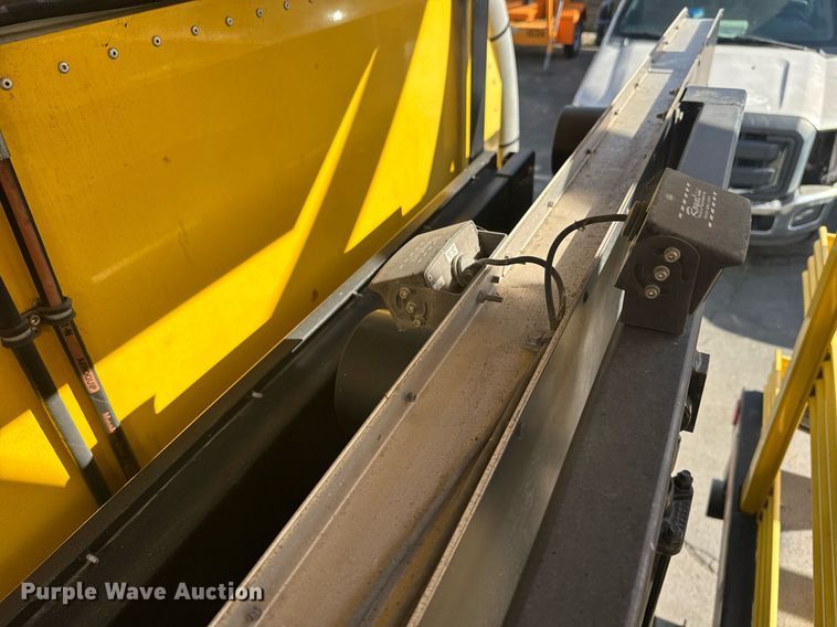 image for item EN6001 2010 Hino 268 flatbed truck with crash attenuator