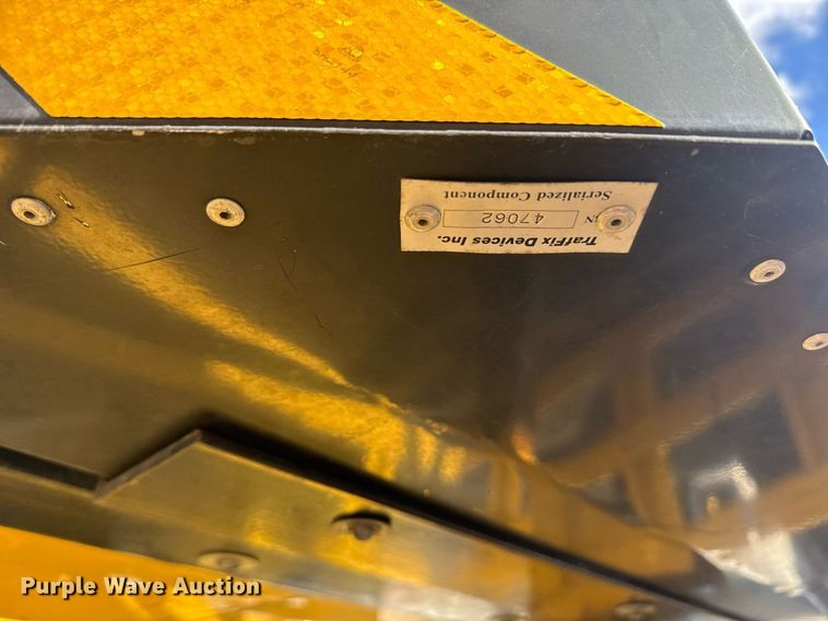 image for item EN6001 2010 Hino 268 flatbed truck with crash attenuator