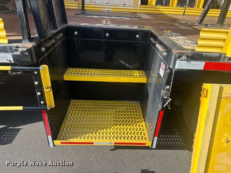 image for item EN6001 2010 Hino 268 flatbed truck with crash attenuator