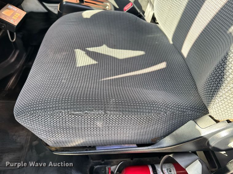 image for item EN6001 2010 Hino 268 flatbed truck with crash attenuator