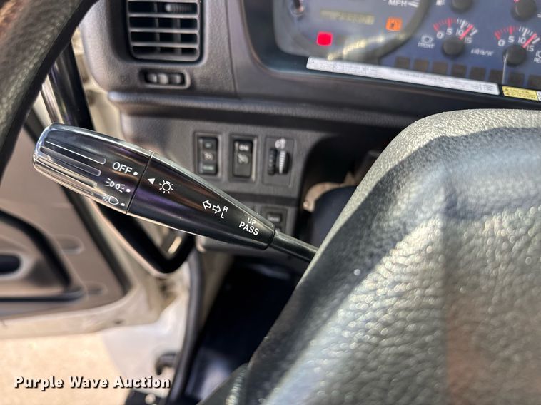 image for item EN6001 2010 Hino 268 flatbed truck with crash attenuator