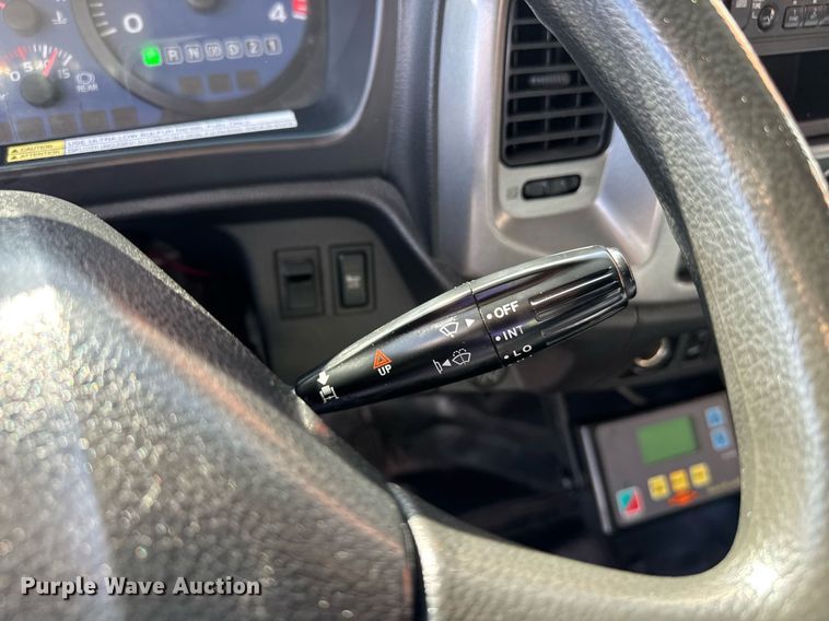 image for item EN6001 2010 Hino 268 flatbed truck with crash attenuator