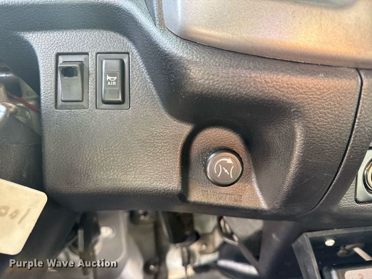 image for item EN6001 2010 Hino 268 flatbed truck with crash attenuator