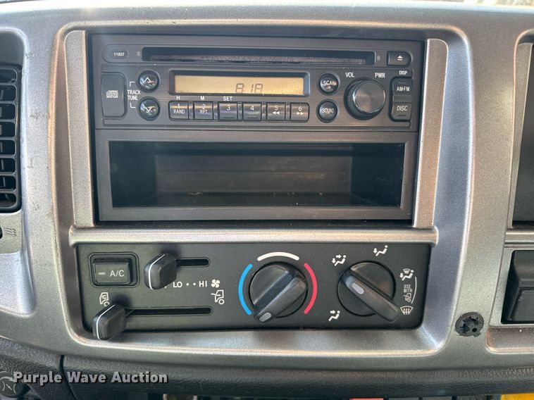 image for item EN6001 2010 Hino 268 flatbed truck with crash attenuator