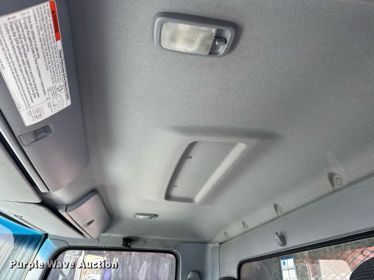 image for item EN6001 2010 Hino 268 flatbed truck with crash attenuator