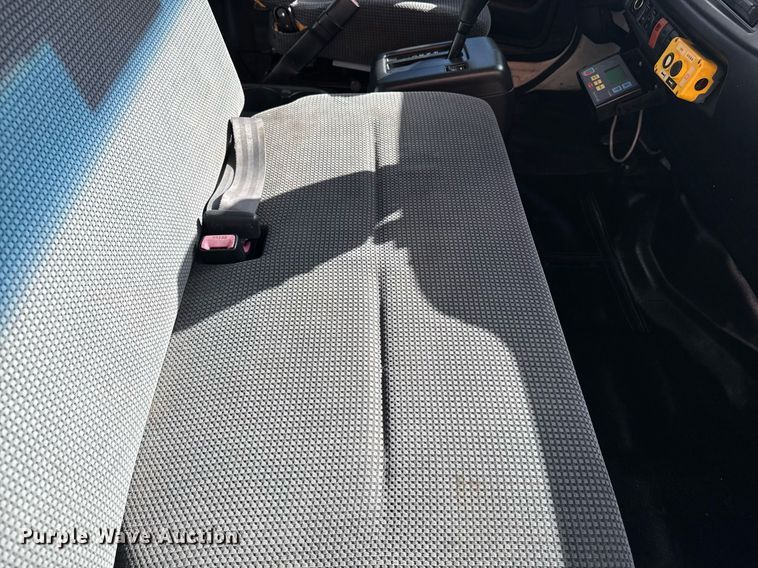 image for item EN6001 2010 Hino 268 flatbed truck with crash attenuator