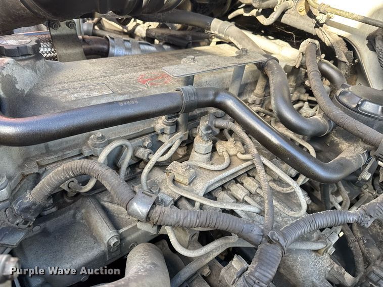 image for item EN6001 2010 Hino 268 flatbed truck with crash attenuator