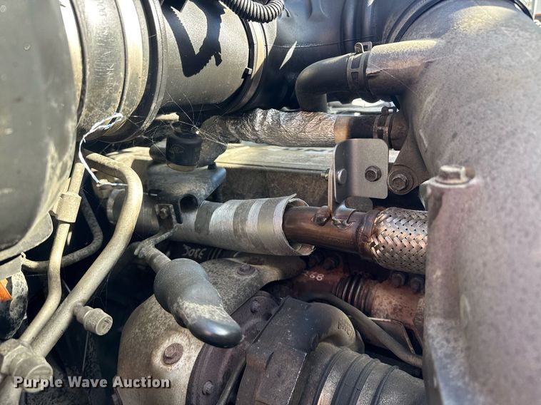 image for item EN6001 2010 Hino 268 flatbed truck with crash attenuator