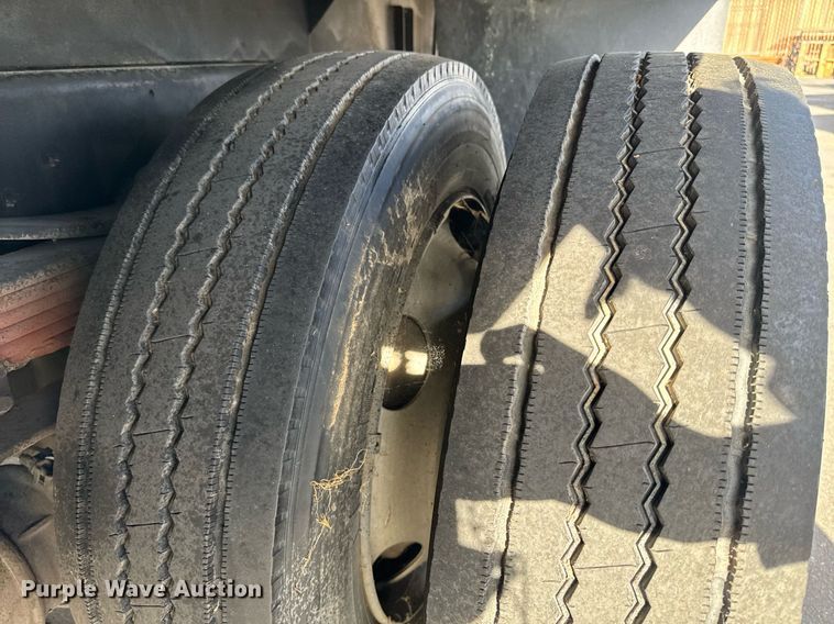 image for item EN6001 2010 Hino 268 flatbed truck with crash attenuator