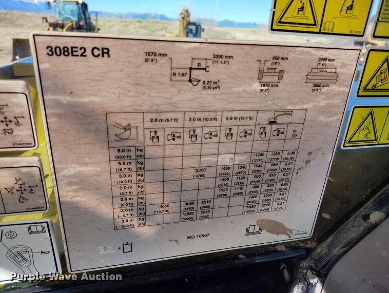 image for item EO9975 2013 Caterpillar 308E2 CR SB mini excavator