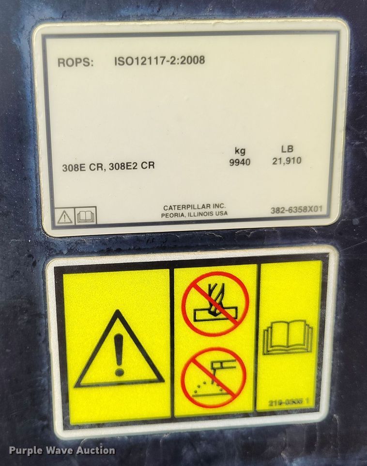 image for item EO9975 2013 Caterpillar 308E2 CR SB mini excavator