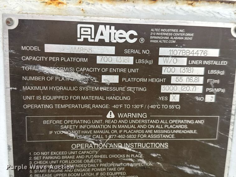 image for item EQ1218 2008 International WorkStar 7300 bucket truck