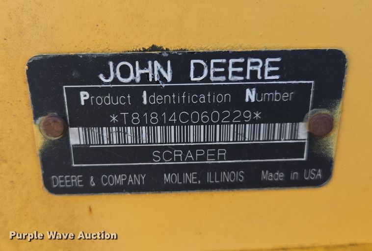 image for item EQ6748 2006 John Deere  1814C  scraper