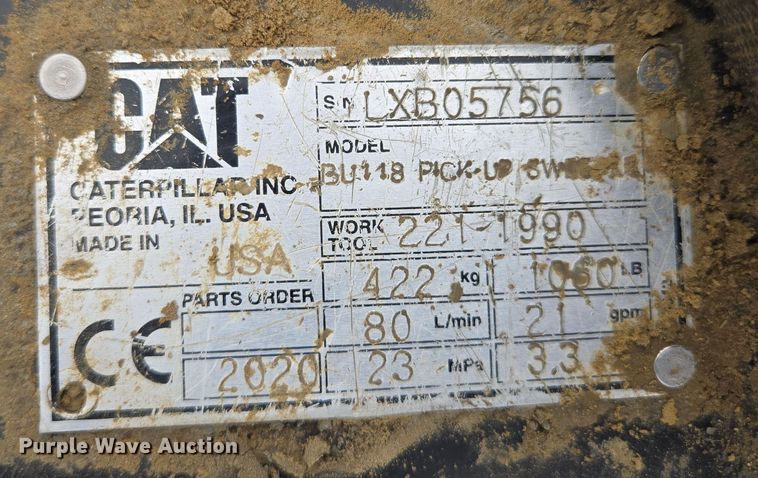 image for item EQ6758 Caterpillar  BU118 skid steer sweeper