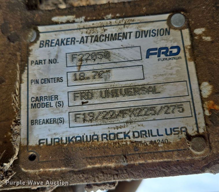 image for item EQ6759 Furukawa HP210 II excavator plate compactor