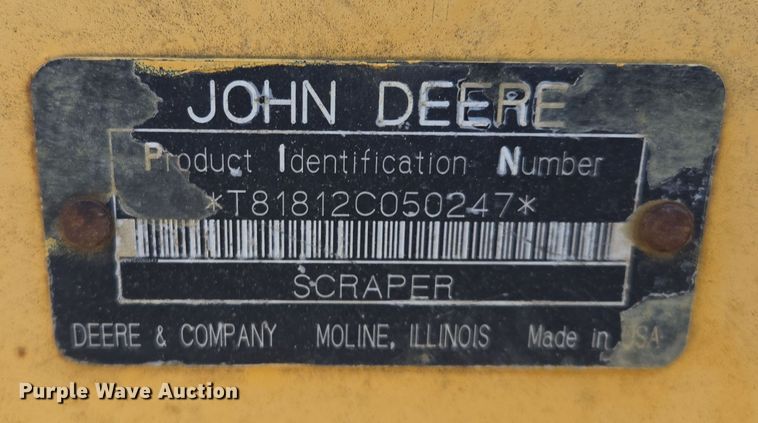 image for item EQ6766 2005 John Deere  1812C  scraper