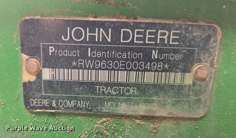 image for item EQ6769 2008 John Deere  9630 Scraper Special 4WD tractor