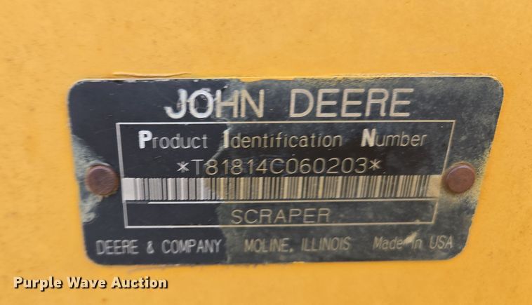 image for item EQ6770 2006 John Deere  1814C scraper
