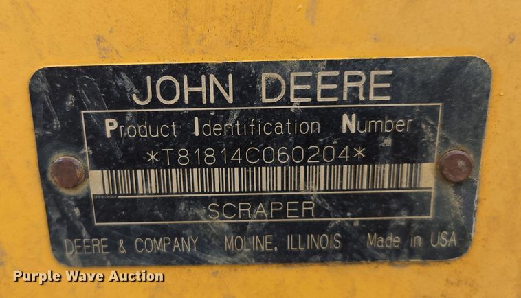 image for item EQ6772 2006 John Deere  1814C  scraper