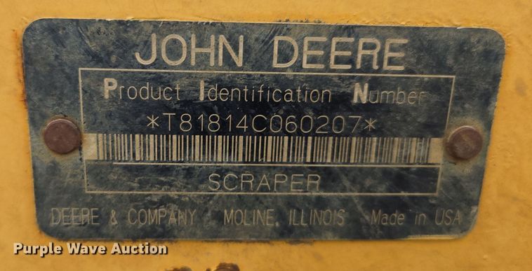 image for item EQ6773 2006 John Deere  1814C  scraper
