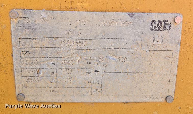 image for item EQ6832 1998 Caterpillar 980G wheel loader