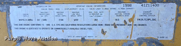 image for item EQ6832 1998 Caterpillar 980G wheel loader