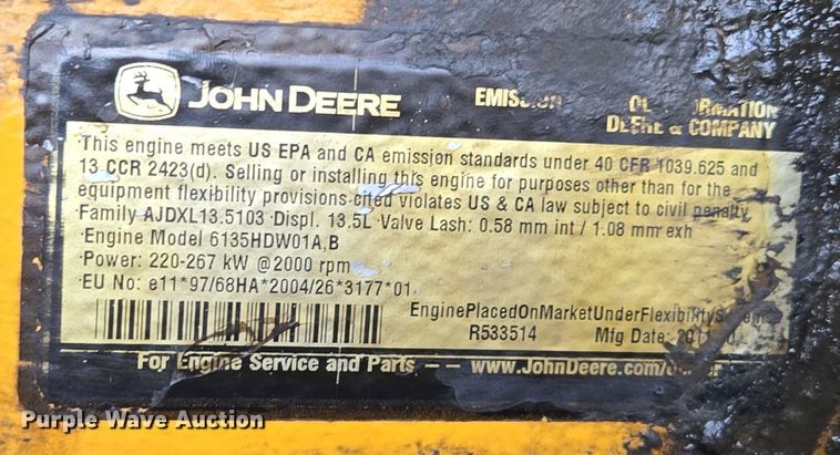 image for item EQ6833 2012 John Deere 844K wheel loader