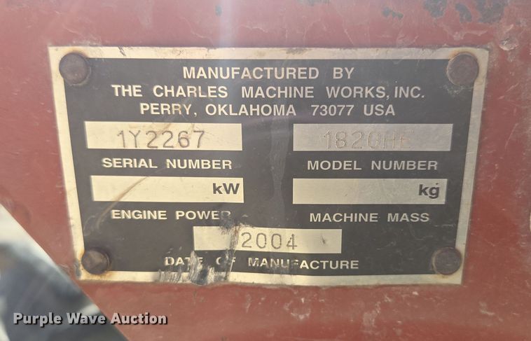 image for item EQ6853 2004 Ditch Witch  1820HE trencher