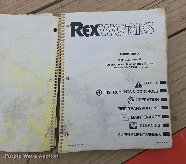 image for item ER5185 1997 Rexworks Maxigrind 460G crusher