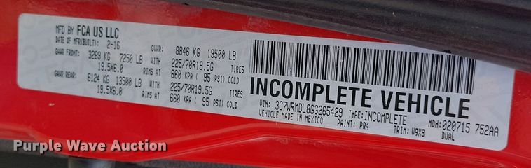 image for item NB9801 2016 Dodge Ram 5500 dump flatbed truck