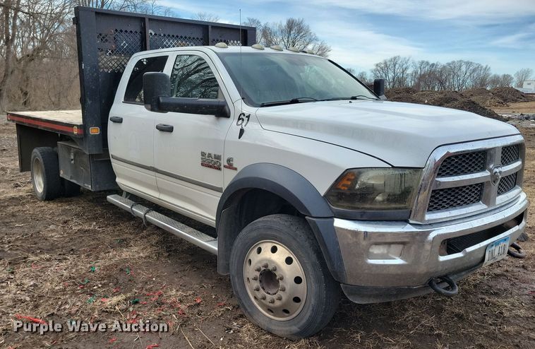 image for item NB9890 2015 Dodge Ram 5500 Crew Cab dump flatbed truck