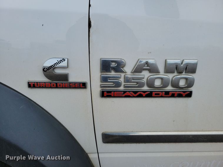 image for item NB9890 2015 Dodge Ram 5500 Crew Cab dump flatbed truck