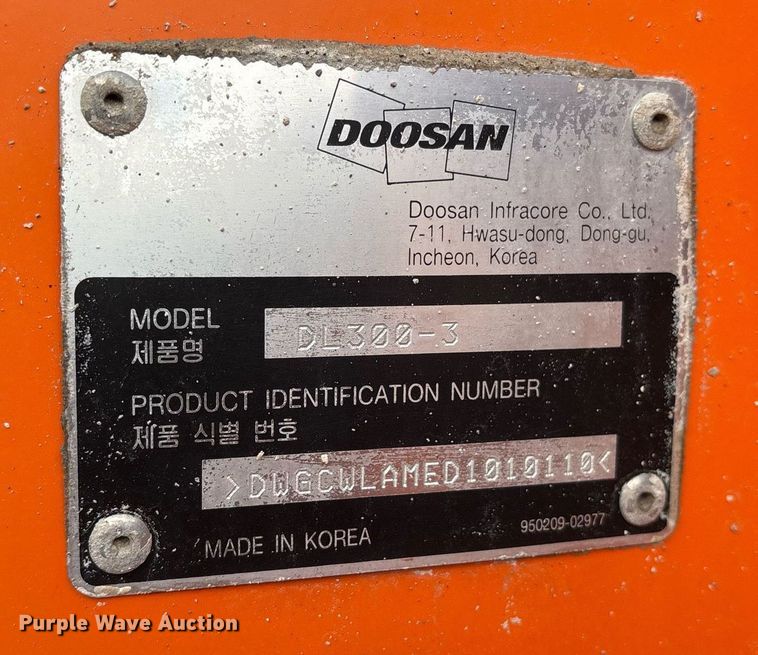 image for item OB9452 Doosan DL300-3 wheel loader