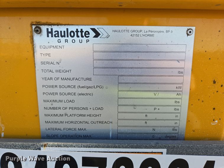 image for item YA0194 2019 Haulotte Star 20 AC E vertical lift