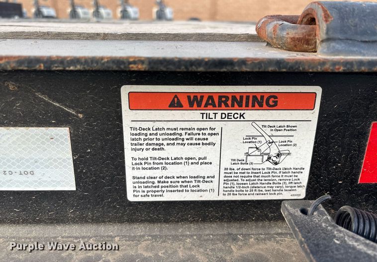 image for item YA0253 2021 Monroe Towmaster T-14DT tilt deck equipment trailer