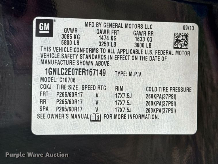 image for item DO0083 2014 Chevrolet Tahoe Police SUV