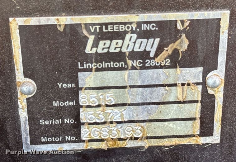 image for item DO0433 2017 LeeBoy 8515D paver