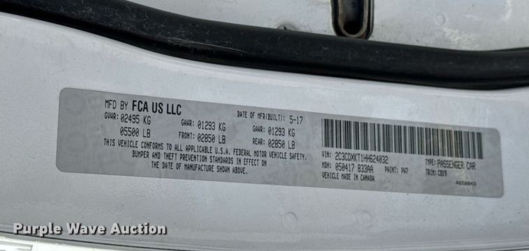 image for item DO0446 2017 Dodge Charger Police 