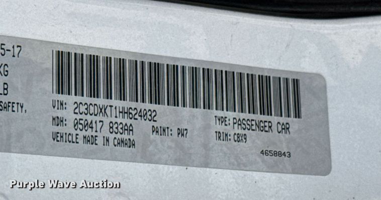 image for item DO0446 2017 Dodge Charger Police 