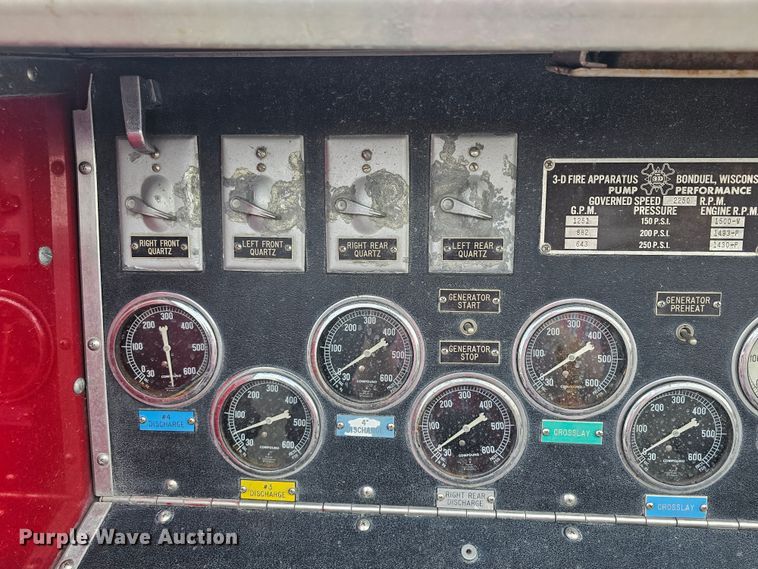 image for item DO7861 1985 Hendrickson 1871 W64 pumper fire truck