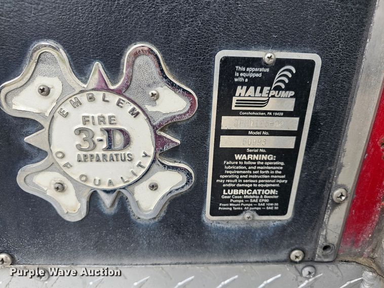 image for item DO7861 1985 Hendrickson 1871 W64 pumper fire truck