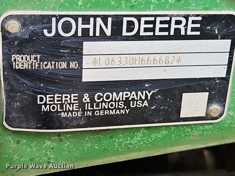 image for item DT7663 2011 John Deere 6330 MFWD tractor