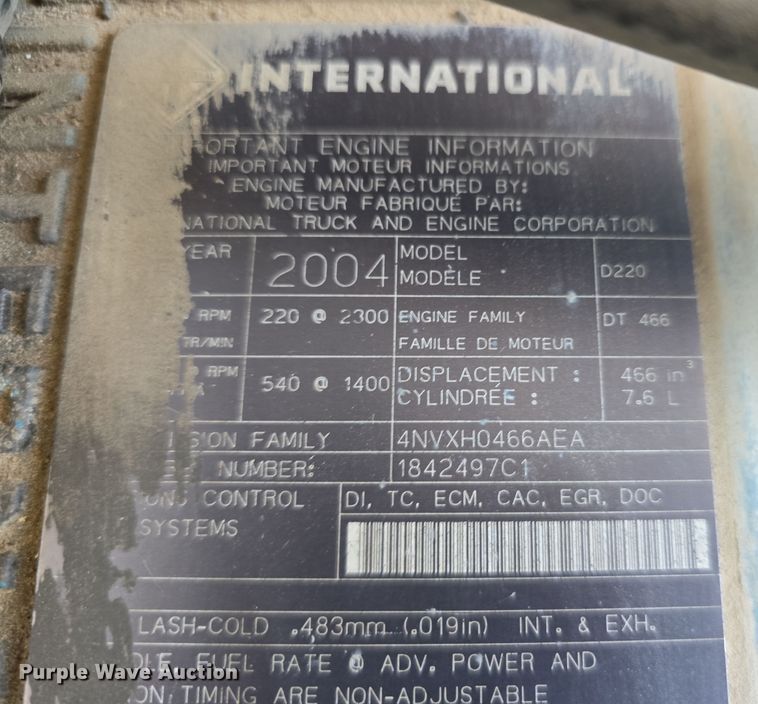 image for item DW3100 2005 IC Corporation PB20500 school bus