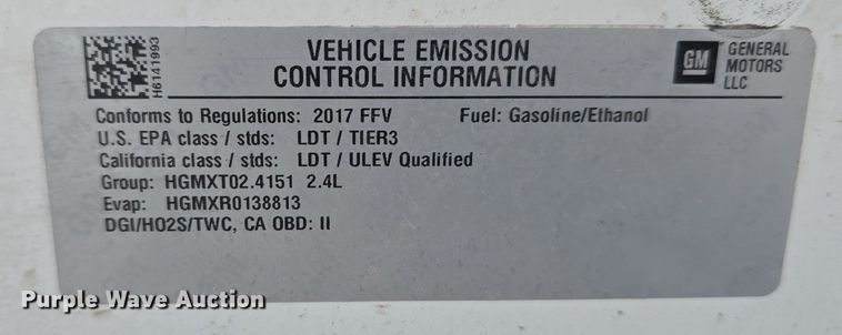 image for item DW3200 2017 Chevrolet Equinox SUV