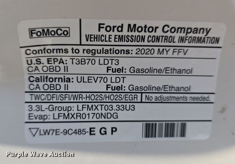 image for item DW3209 2020 Ford Explorer Police Interceptor SUV