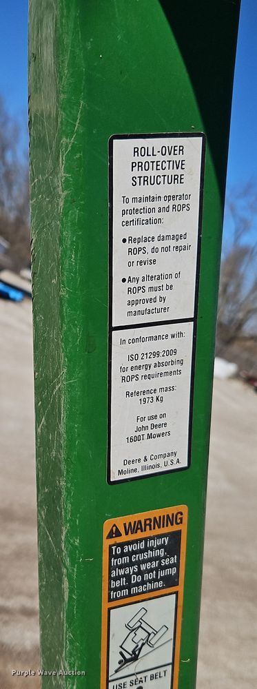 image for item EI8888 2016 John Deere 1600 Turbo ZTR lawn mower